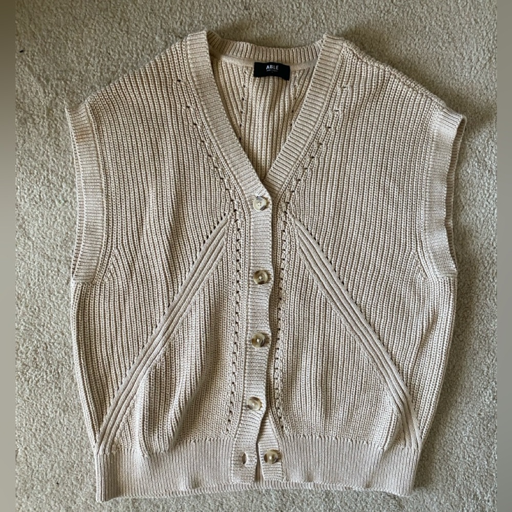 Able Cream Jess Sweater Vest